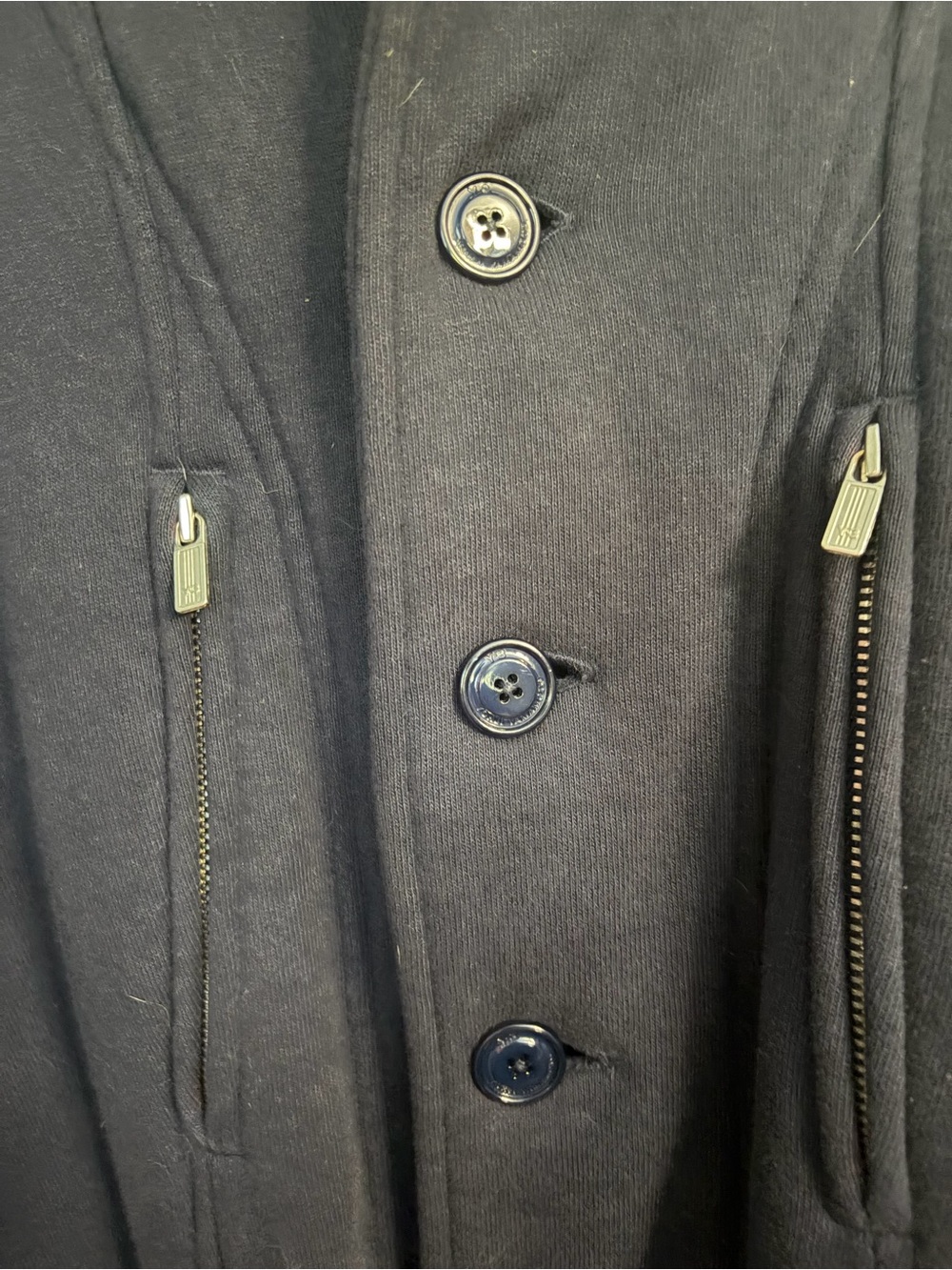 Y-3 Men's Navy Button-Front Jacket - Picture 5 of 14